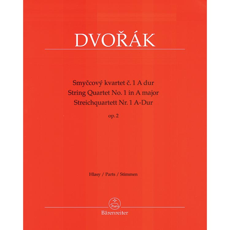 String Quartet no.1 in A Major, op. 2; Antonin Dvorak (Barenreiter Verlag)