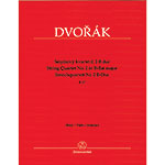 String Quartet no. 2 in B-flat major, B. 17, parts (urtext); Antonin Dvorak (Barenreiter Verlag)