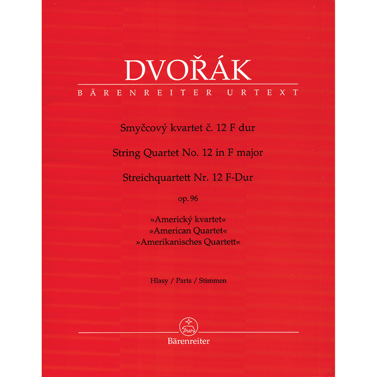 String Quartet in F major, (American), opus 96 (urtext); Antonin Dvorak (Barenreiter)