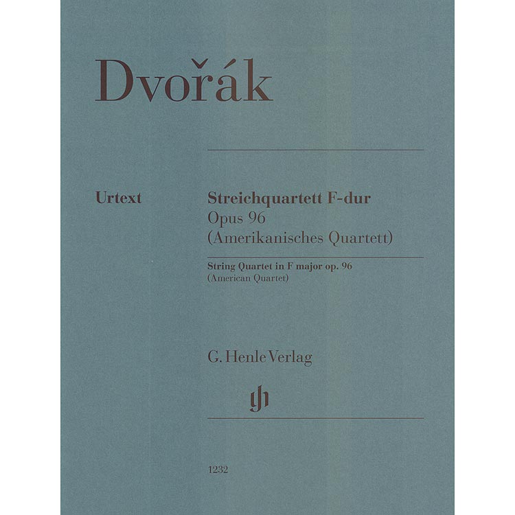 String Quartet in F major, (American), opus 96 (urtext); Antonin Dvorak (G. Henle Verlag)