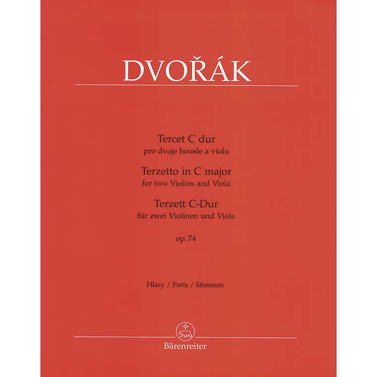 Terzetto in C Major for 2 violins and viola (urtext); Antonin Dvorak (Barenreiter Verlag)