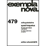 Quasi Hoquetus for viola, double bass, and piano; Sofia Gubaidulina (Edition Sikorski)