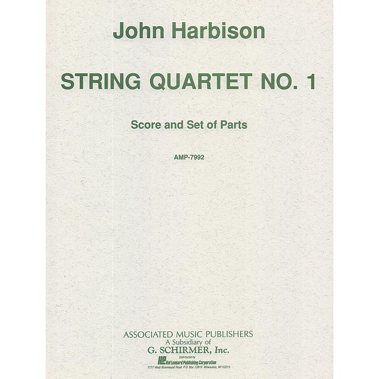 String Quartet no. 1, Score & Parts; Harbison (AMP)