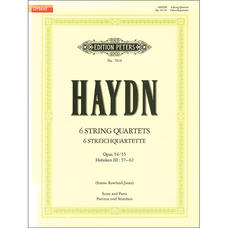 String Quartets, Op.54/55, Hob III: 57-62 (parts and score); Joseph Haydn