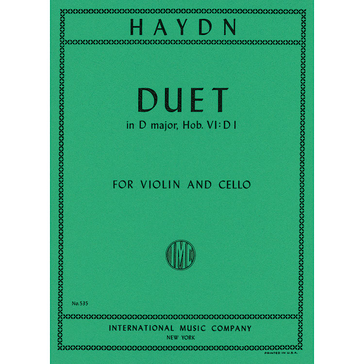 Duet in D Major, Hob. VI:D1, violin/cello; Haydn (Int)