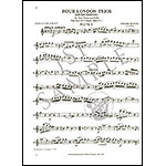 Four London Trios (Divertimenti), Hob. IV:1-4 for two flutes or violins and cello (parts); Joseph Haydn.