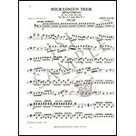 Four London Trios (Divertimenti), Hob. IV:1-4 for two flutes or violins and cello (parts); Joseph Haydn.