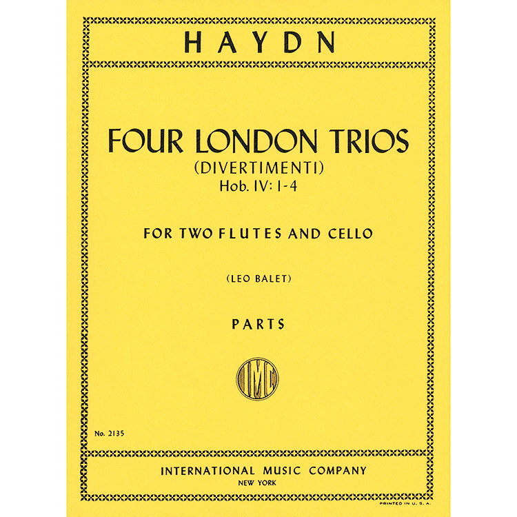 Four London Trios, 2 violins/cello, Hob. IV:1-4; Haydn (Int)
