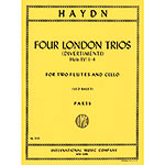 Four London Trios (Divertimenti), Hob. IV:1-4 for two flutes or violins and cello (parts); Joseph Haydn.