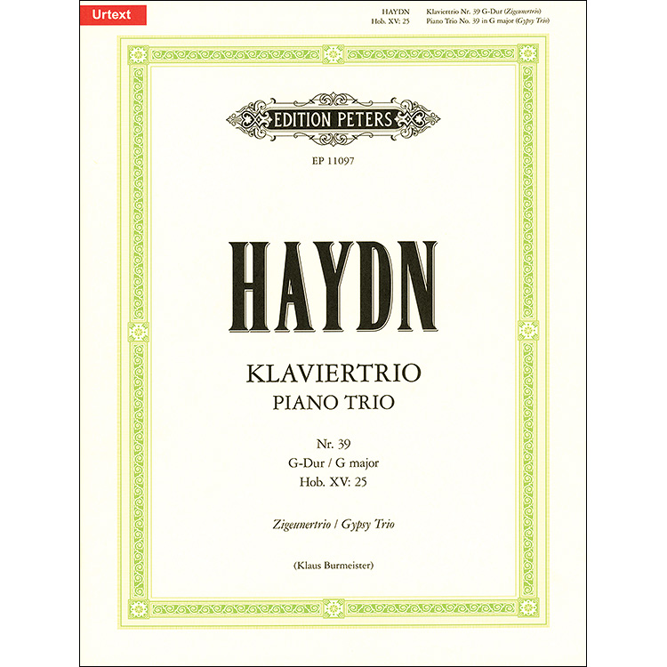 Piano Trio in G Major, "Gypsy Trio", Hob.XV:25; Joseph Haydn (Peters)