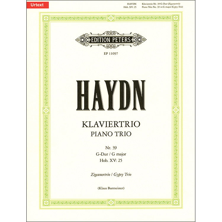 Piano Trio No. 39 in G Major, Hob. XV: 25 ââGypsyââ (parts and score); Joseph Haydn.