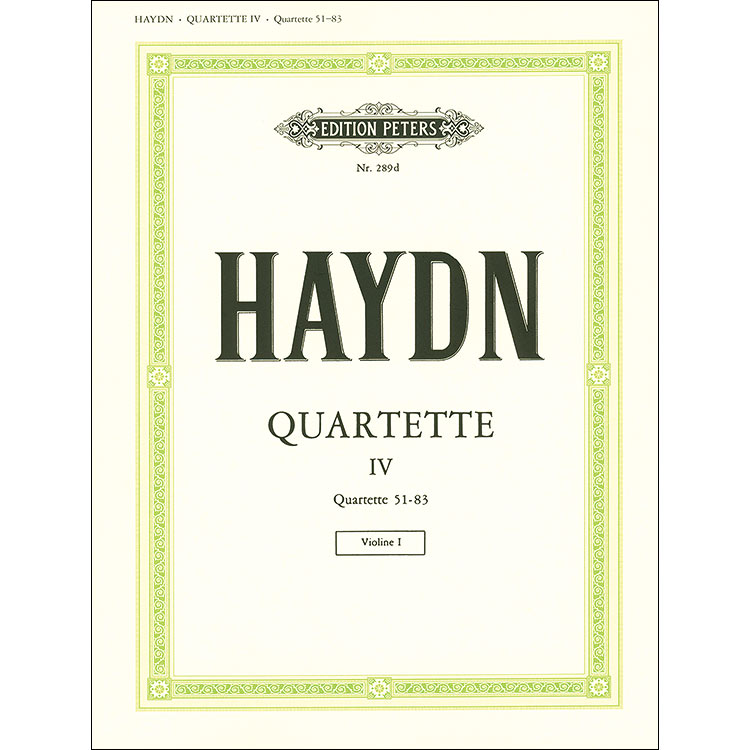 String Quartets, volume 4 (33); Joseph Haydn (C. F. Peters)