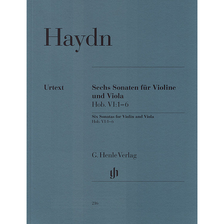 Six Sonatas, Hob. VI: 1-6, Violin & Viola; Haydn (Hen)
