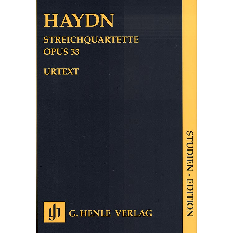 String Quartets, volume V, Op. 33, study score (urtext); Joseph Haydn (Henle Verlag)