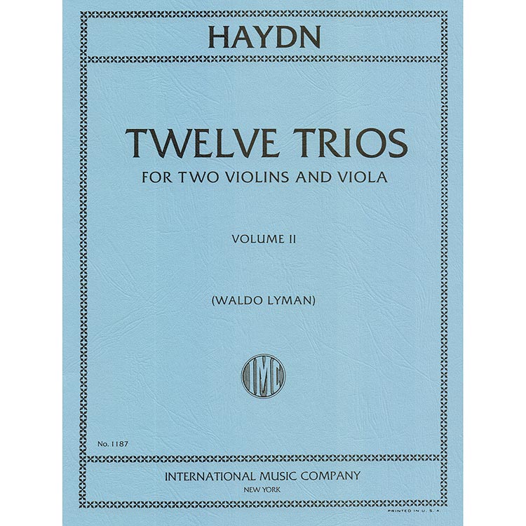 Twelve Trios for Two Violins and Viola, Volume 2; Haydn (Int)