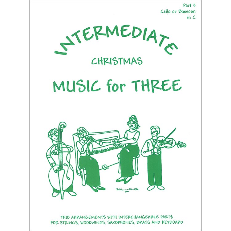 Music for Three, Intermediate Tradional Christmas, cello part (Last Resort)