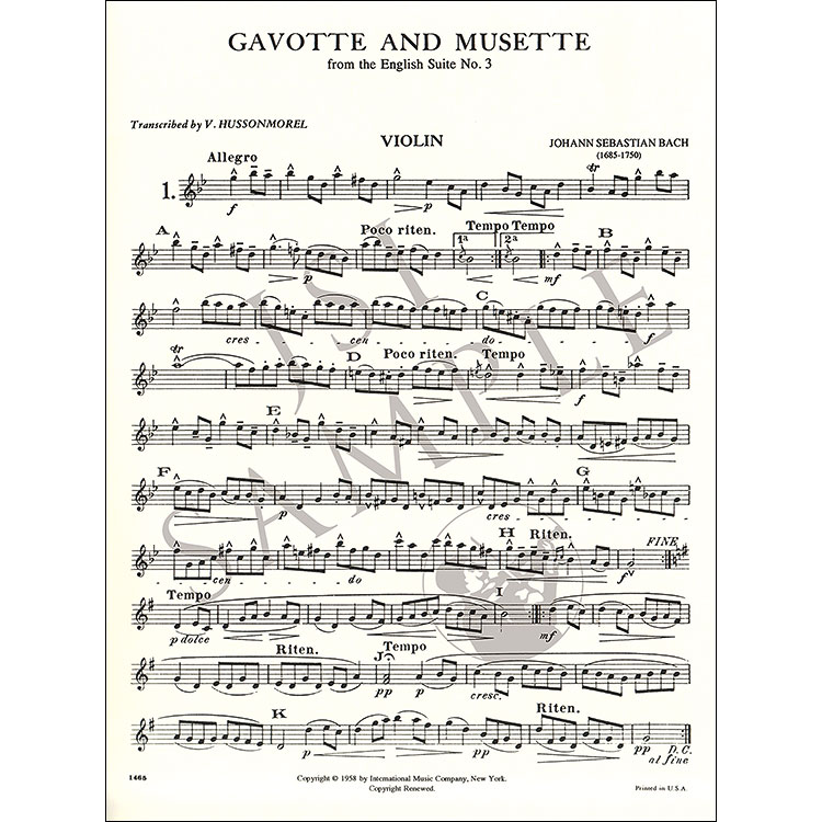Album of 6 Classical Pieces (violin/cello); Hussonmorel (Int)
