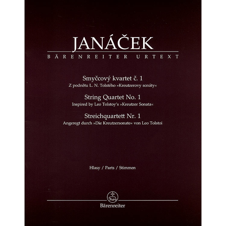 String Quartet No. 1 ''Kreutzer'', parts (urtext); Leos Janacek (Barenreiter Verlag)