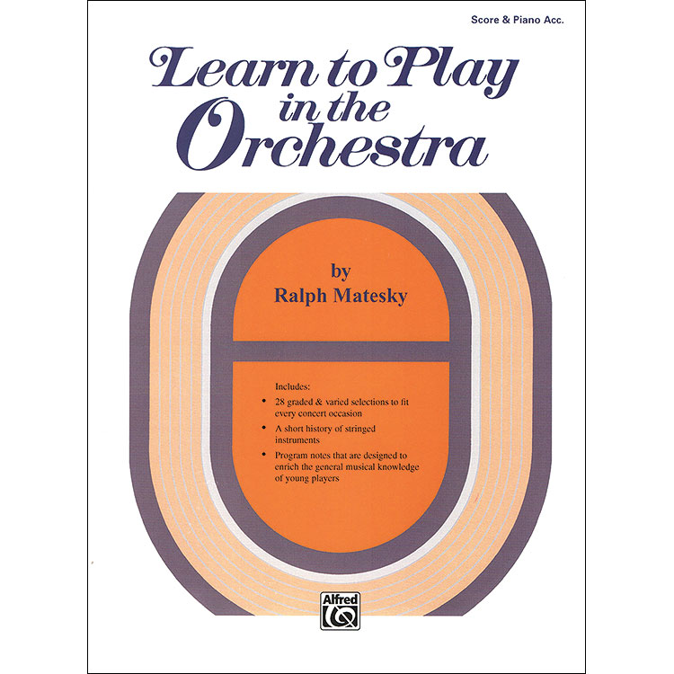 Learn to Play in the Orchestra, book 1 SC/ piano accompaniment;Matesk (Alfred)