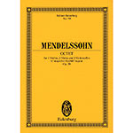 String Octet in Eb Major, op. 20, study score; Felix Mendelssohn (Eulenberg)