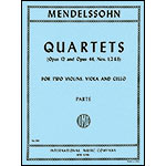 String Quartets Opp.12, 44 (Nos. 1, 3-5) (parts); Felix Mendelssohn