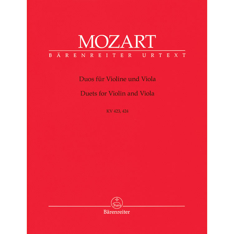 Two Duets, K.423 & 424, violin & viola (urtext; Wolfgang Amadeus Mozart (Barenreiter)