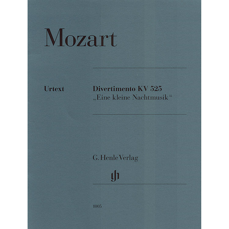 Eine Kleine Nachtmusik, Divertimento KV525, string quartet & double bass (urtext); Wolfgang Amadeus Mozart (G. Henle)