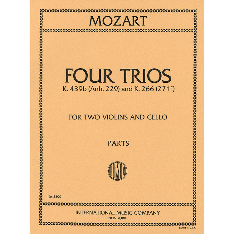 Four Trios for 2 violins and cello; Wolfgang Amadeus Mozart (International)