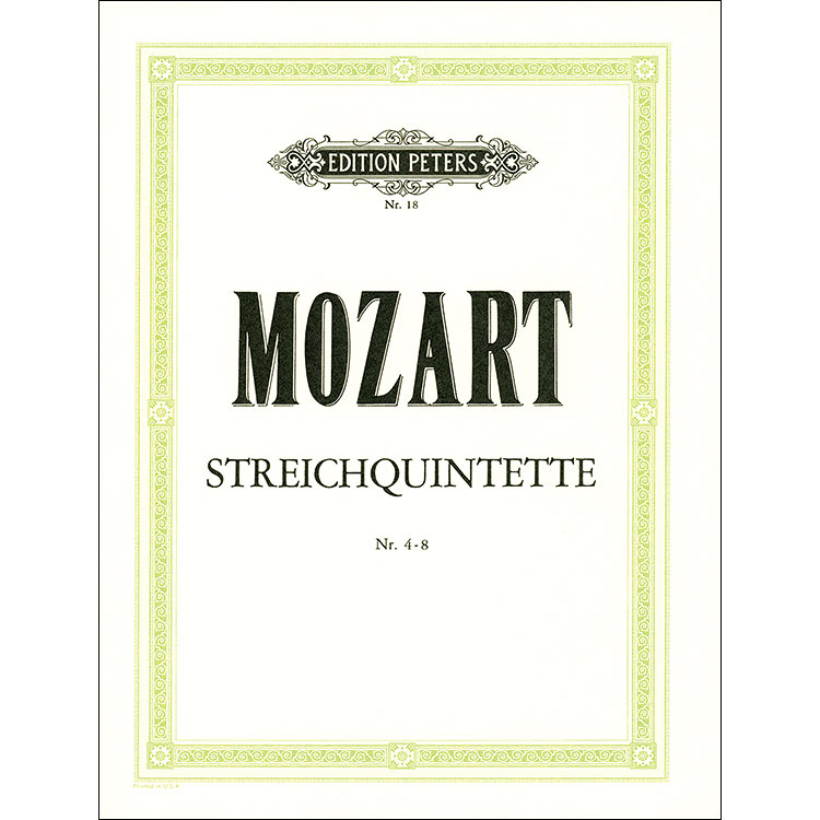 String Quintets, Volume 1 (parts); Wolfgang Amadeus Mozart