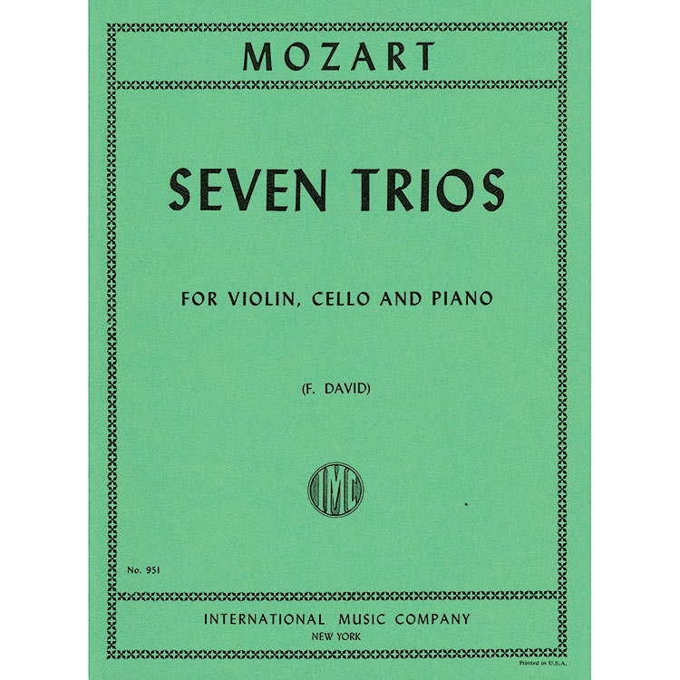 Piano Trios, 7; Wolfgang Amadeus Mozart (International Music)