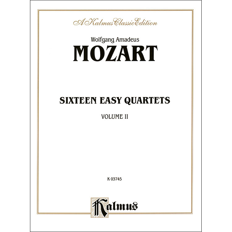 String Quartets, volume 2 [16 Easy]; Mozart (Kal)