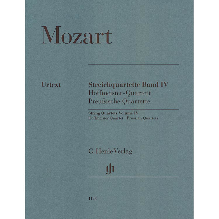 String Quartets, volume 4, Hoffmeister Quartet & Prussian Quartets (urtext): Wolfgang Amadeus Mozart (Henle)