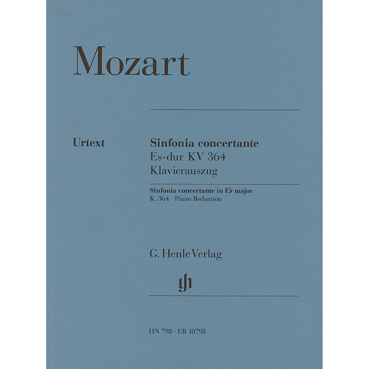 Sinfonia Concertante in E-flat, K. 364 (violin,viola,piano) (urtext); Wolfgang Amadeus Mozart (G. Henle)