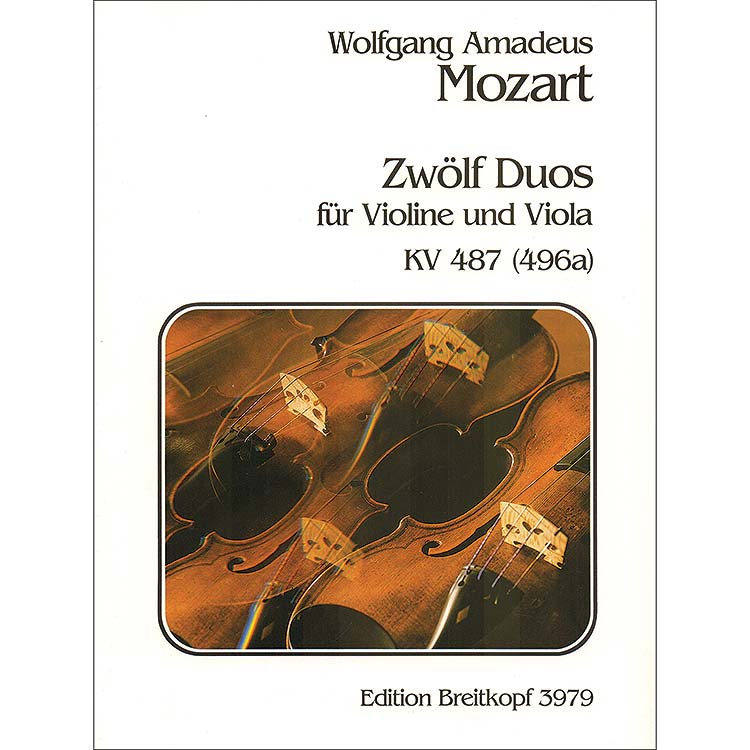 Twelve Easy Duets, K.487 (violin/viola); Mozart (Brt)