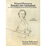 Sonata con variazioni, for violin, with viola, guitar, and cello, score and parts; Nicolo Paganini (Tuscany Publications)