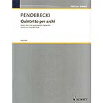 String Quintet "Leaves of an unwritten diary", 2 violins, viola, cello, bass; Krzysztof Penderecki (Schott Editions)