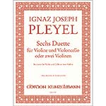 Six Duets for Violin and Cello or 2  Violins; Ignace Joseph Pleyel (Kunzelmann)
