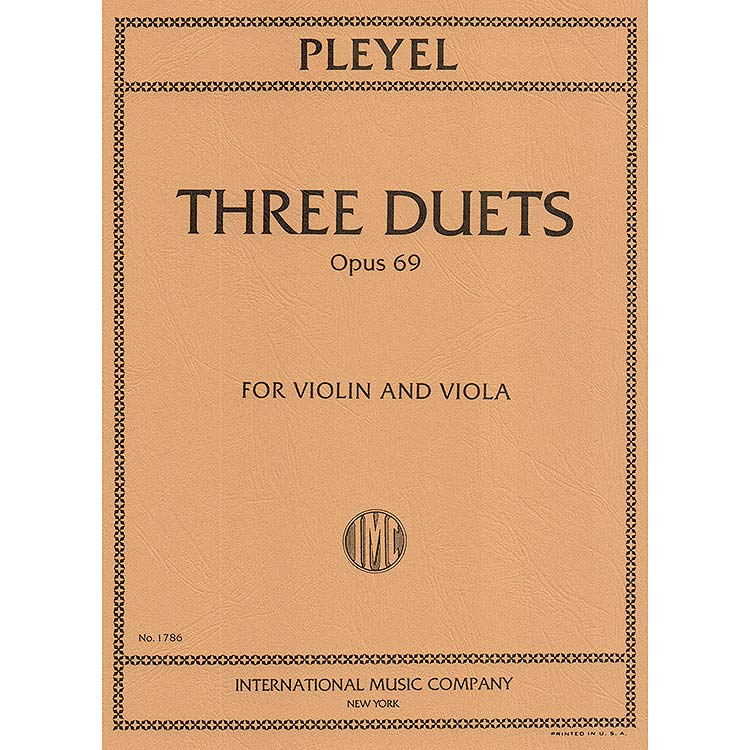 Three Duets for Violin & Viola, op. 69; Pleyel (Int)