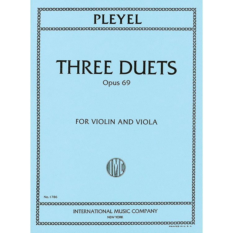 Three Duets for Violin & Viola, op. 69; Pleyel (Int)