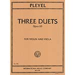Three Duets for Violin & Viola, op. 69; Pleyel (Int)
