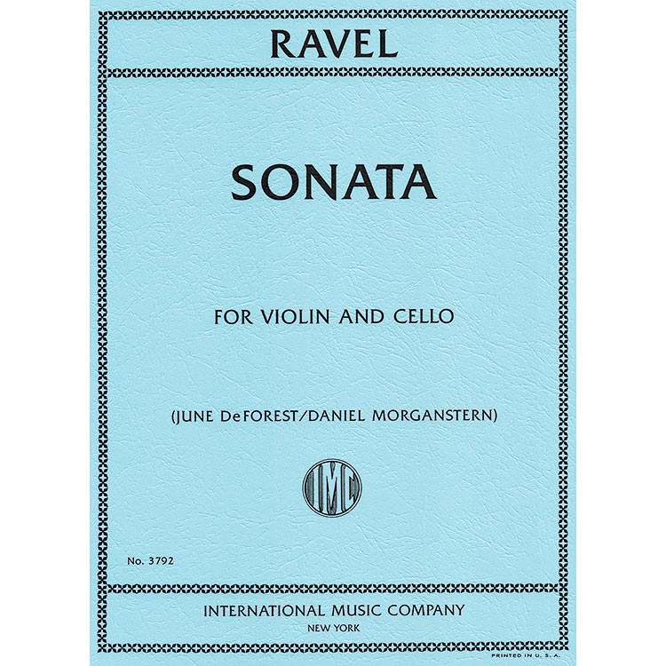 Sonata, for violin and cello; Maurice Ravel (International)