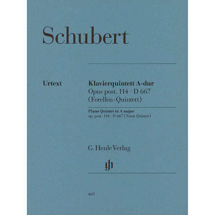 Piano Quintet in A Major, D.667 ''Trout''; Franz Schubert