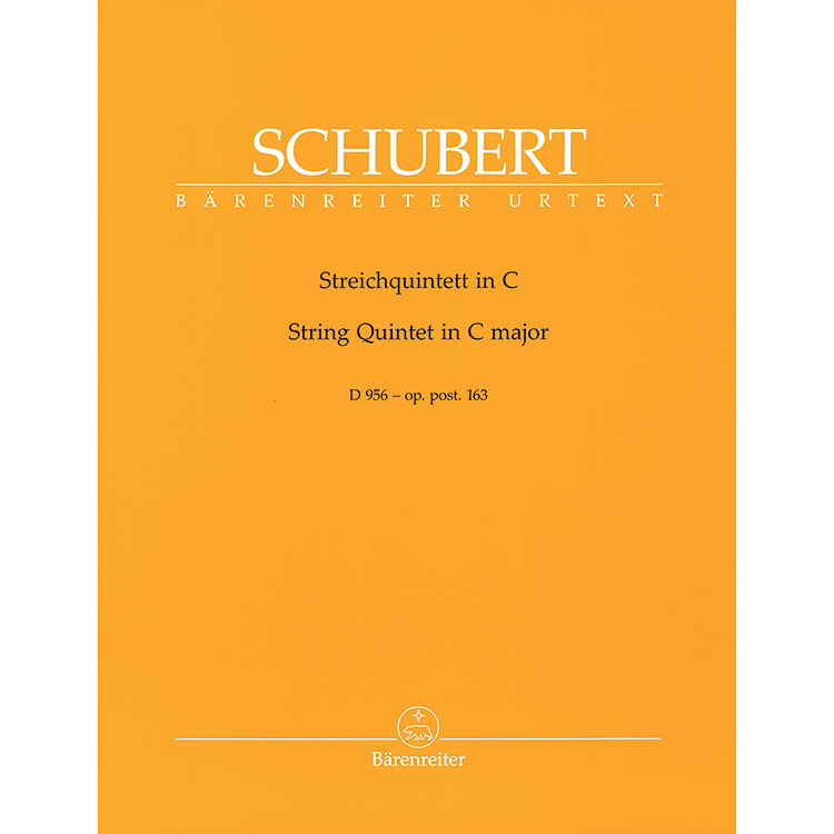String Quintet in C Major. D956, op. post.163, 2 cellos (urtext); Franz Schubert (Barenreiter)