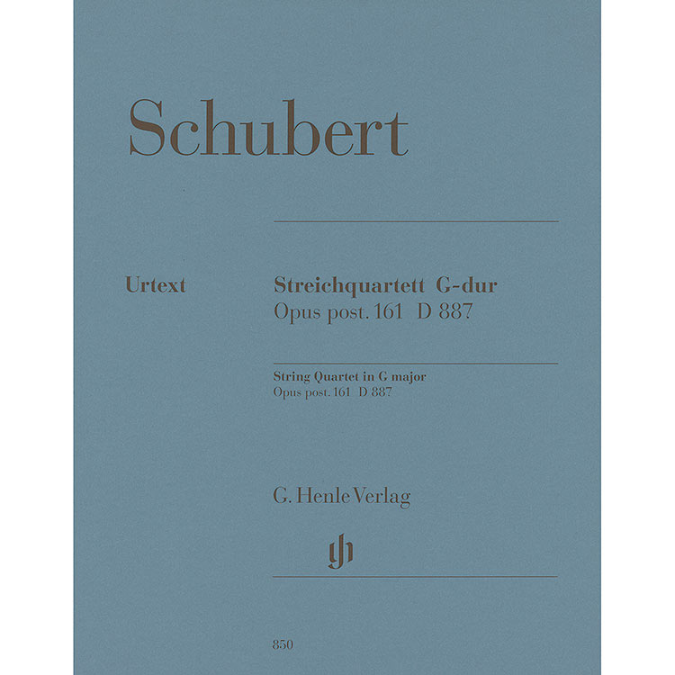 String Quartet No. 15 in G Major, D.887 (parts) (urtext); Franz Schubert