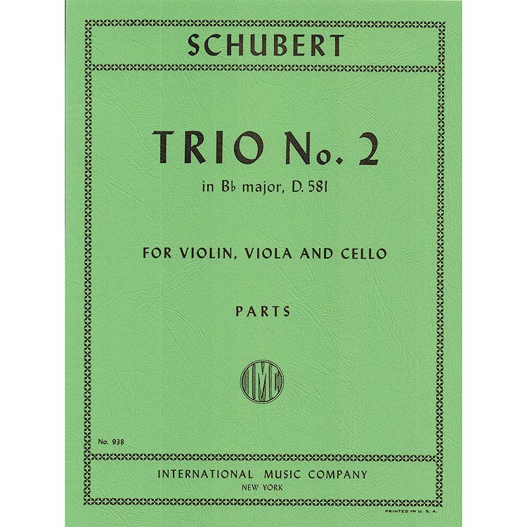 String Trio no. 2 in Bb Major, D. 581; Franz Schubert (International)
