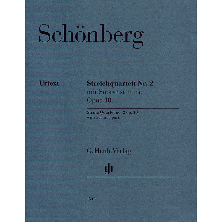 String Quartet No. 2 (with soprano), Op.10, parts; Arnold Schoenberg (Henle)