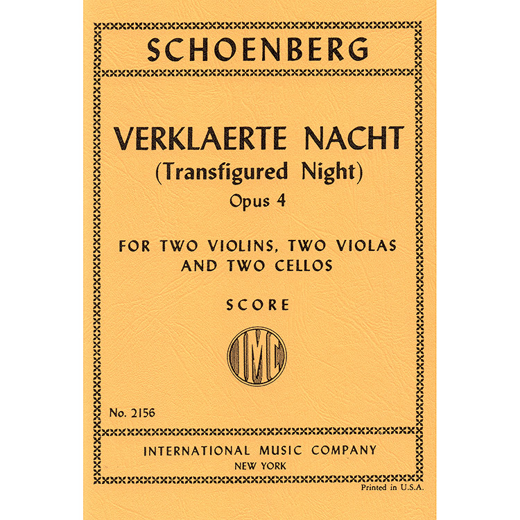 Transfigured Night (Verklaerte Nacht), Op. 4, Score; Schoenberg (Int)