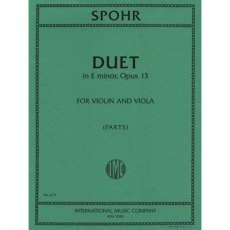 Duet in E minor, for violin and viola, op.13; Ludwig Spohr (International)