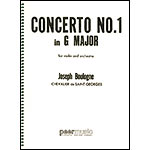 Violin Concerto #1 in G, study score; Joseph Bologne, Chevalier de Saint-Georges (Peer Music)