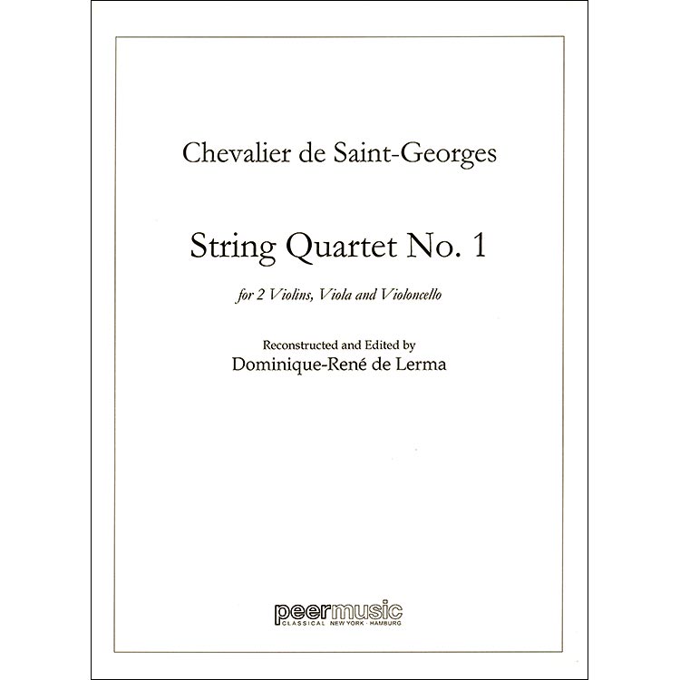 String Quartet No.1, Op.1, score; Joseph Bologne, Chevalier de Saint-Georges (Peer Music Classical)